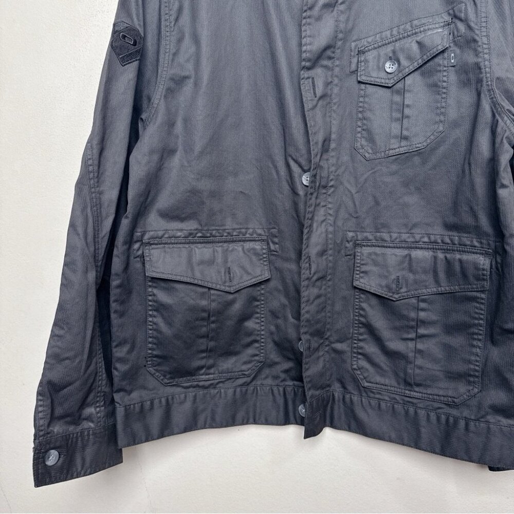 Oakley Mens Xlarge Cotton Full Zip Utility Pocket Black Jacket - Picture 7 of 16